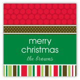 Christmas Memories Traditional Square Sticker