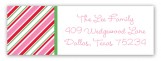 Christmas Stripes Address Label