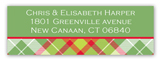 Christmas Tartan Address Label