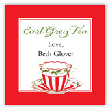 Christmas Earl Grey Tea Square Sticker