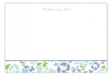 Classy Floral Flat Note Card
