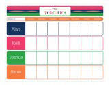 Color Block Weekly Calendar Pad