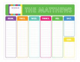 Colors of the Rainbow Weekly Calendar Pad