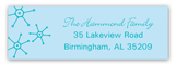 Blue Snowflake Comfort and Joy Modern Address Labels