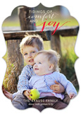 Tidings of Comfort and Joy Die-Cut Bracket Photo Card