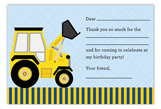 Construction Party Flat Note Card