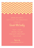 Coral Chevron Invitation