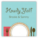 Country Supper Tabletop Square Sticker