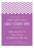 Crazy About Chevron Radiant Orchid Invitation