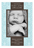 Damask Greeting Boy Photo Card