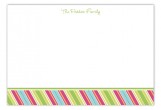 Easter Candy Stripes Flat Note Card