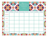 Eating Schedule Calendar Pad