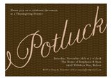 Elegant Potluck Fall Festival Invitations