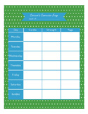 Exercise Log Calendar Pad
