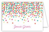 Falling Confetti Folded Note Card