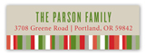 Family Christmas Letter Address Label