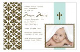 Floral Damask Photo Card