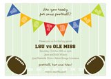 Football Bunting Invitation