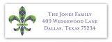 Funky Fleur de Lis Address Label