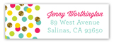 Glitter Color Confetti Address Label