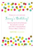 Glitter Color Confetti Invitation