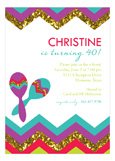 Glitter Fiesta Party Invitation