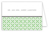 Green Elegance Folded Note Card