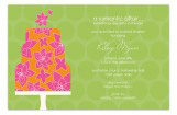 Green Flying Floral Invitation