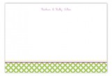 Green Garden Trellis Flat Note Card