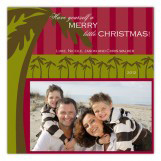 Green Holiday Palm Photo Card