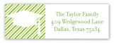 Green Oxford Grad Cap Address Label