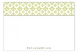 Green Pure Pattern Flat Note Card