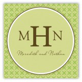 Green Sophisticate Square Sticker