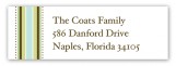 Green Striped Address Label