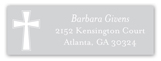 Grey Cross Banner Address Label