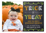 Halloween Chalkboard Photo Card