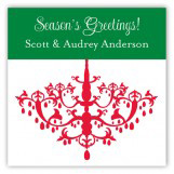 Holiday Chandelier Square Sticker