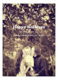 Holiday Swag White Photo Card