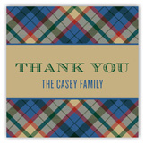 Holiday Tartan Square Sticker