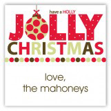 Holly Jolly Square Sticker