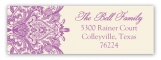 Ivory And Radiant Orchid Lace Address Label