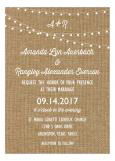 Burlap Rustic Swag Light Party Invitation