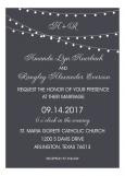 Charcoal Black Swag Light Party Invitation