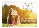 Pastel Tribal Feather Graduation Announcement Photo Card