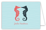 Kissing Seahorses Folded Note Card