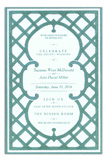 Lattice Teal Invitation