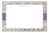 Lavender Damask Cloth Flat Note Card