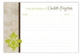 Linen Damask Pop Recipe Card