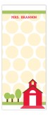 Little Red Schoolhouse Skinny Notepad