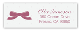 Mauve Bow Address Label